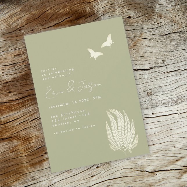 Fern & Butterflies | Invitación a la boda (Subido por el creador)