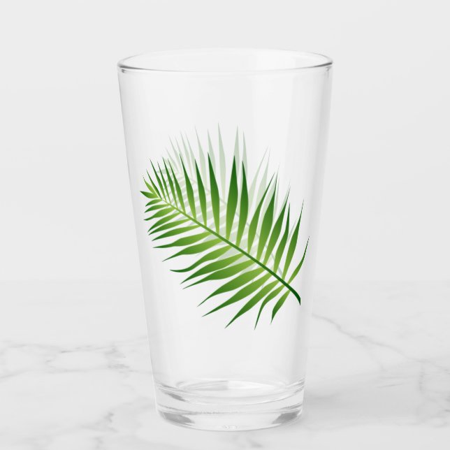 Fern Leaf Diseño Botánico Vidrio para Beber (Anverso)