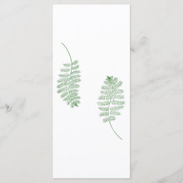 Fern verde, tarjetas de menú Boda