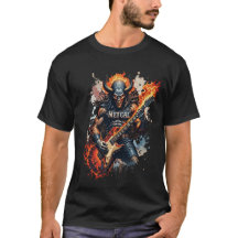 Feroy Demon Guitarist fuerte camiseta Metalizado
