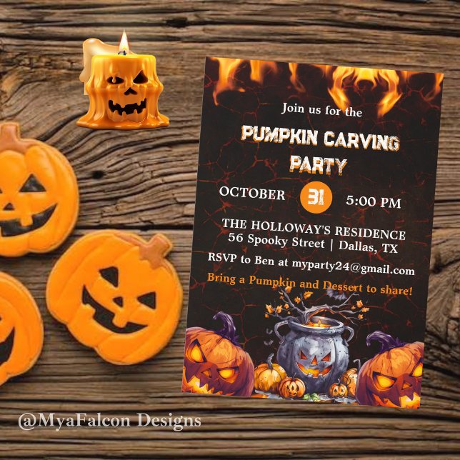 Feroy Halloween Calabaza tallando la invitación a  (Subido por el creador)