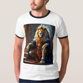 Feroz e intrépido: camiseta impresa por leones"