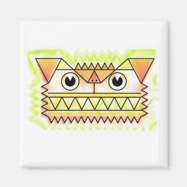 Feroz, enojado imán de perro (Frente)