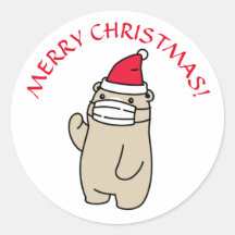 FEROZ OSO DE NAVIDAD CON Pegatina MÁSCARO
