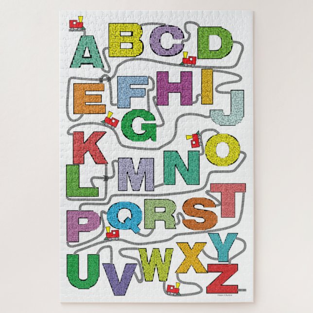 Ferrocarril Alphabet Maze Puzzles (Vertical)