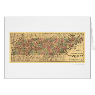 Ferrocarril de Tennessee y mapa 1888 de la oficina