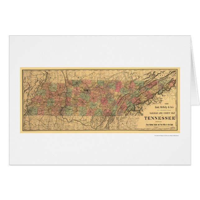 Ferrocarril de Tennessee y mapa 1888 de la oficina (Anverso (Horizontal))