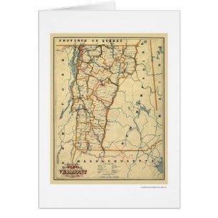 Ferrocarril de Vermont y mapa 1896 de la ciudad