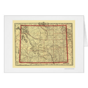Ferrocarril de Wyoming y mapa 1895 de la ciudad