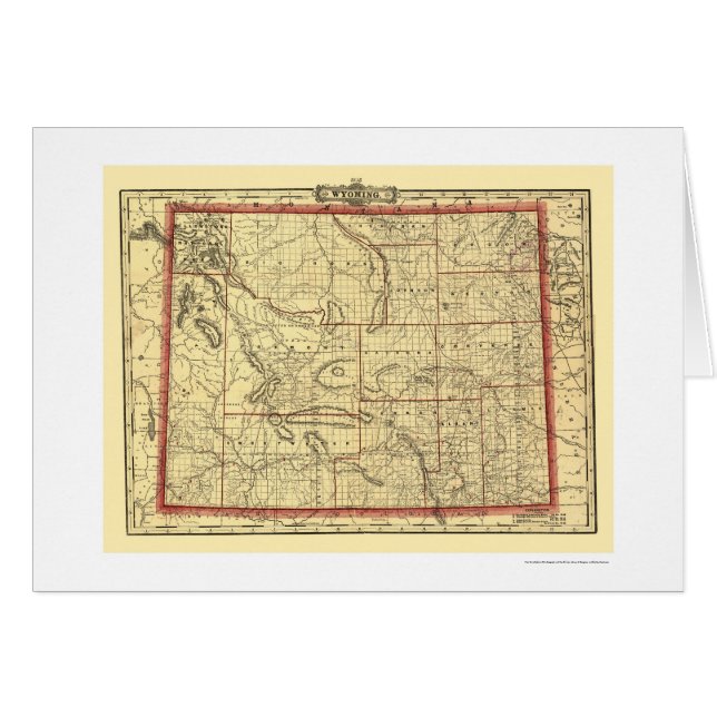 Ferrocarril de Wyoming y mapa 1895 de la ciudad (Anverso (Horizontal))