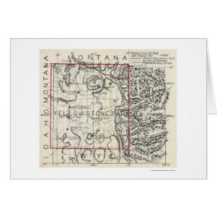 Ferrocarril de Yellowstone y mapa 1900 del hotel