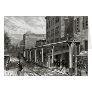 Ferrocarril elevado en Greenwich Street, Nueva Yor