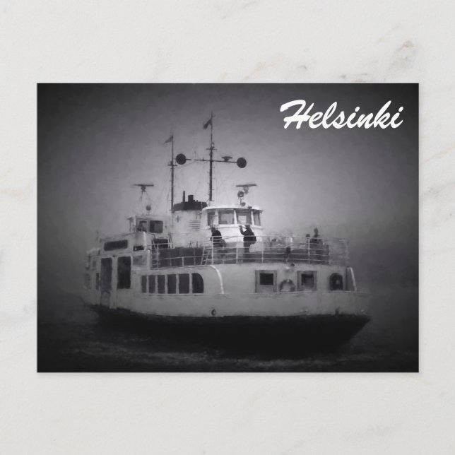 Ferrocarril Suomenlinna (Helsinki) en postal antin (Anverso)