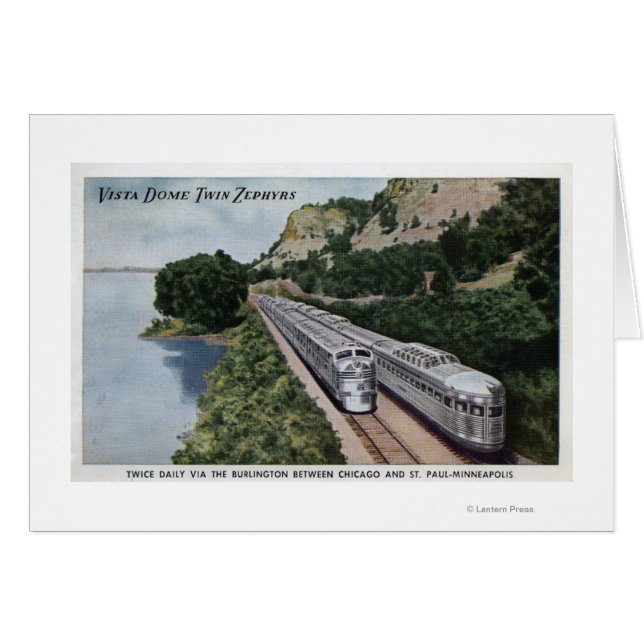 Ferrocarril Vista Dome Twin Zephers (Anverso (Horizontal))