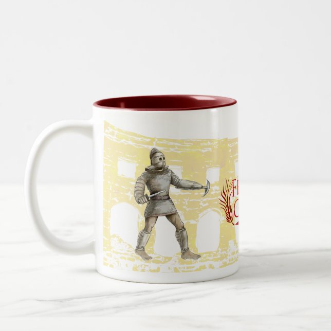 Ferrum y taza de los gladiadores de Gloria (Izquierda)