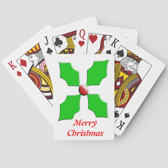 Ferry Christmas Holly Personalizado Jugando Cartas (Reverso)