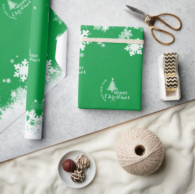 FERRY CHRISTMAS papel de envoltura de nieve (Artesanía)