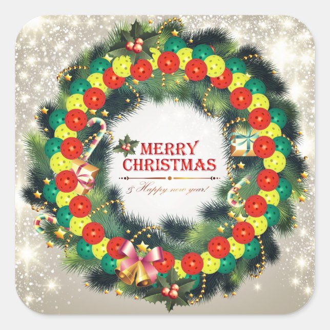 Ferry Christmas Pickleball 1 Pegatinas (Anverso)