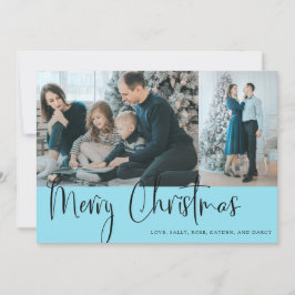 Ferry Christmas Script 2 Photo Holiday Blue