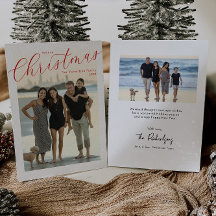 Ferry Christmas script simple tarjeta de foto mode
