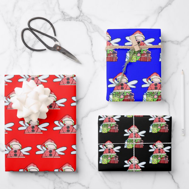 Ferry Christmas Sheets envolver papel Santa (Anverso)