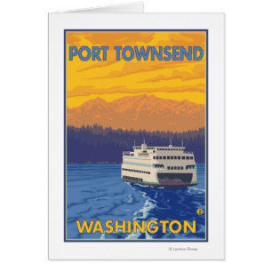 Ferry y montañas - Port Townsend, Washington