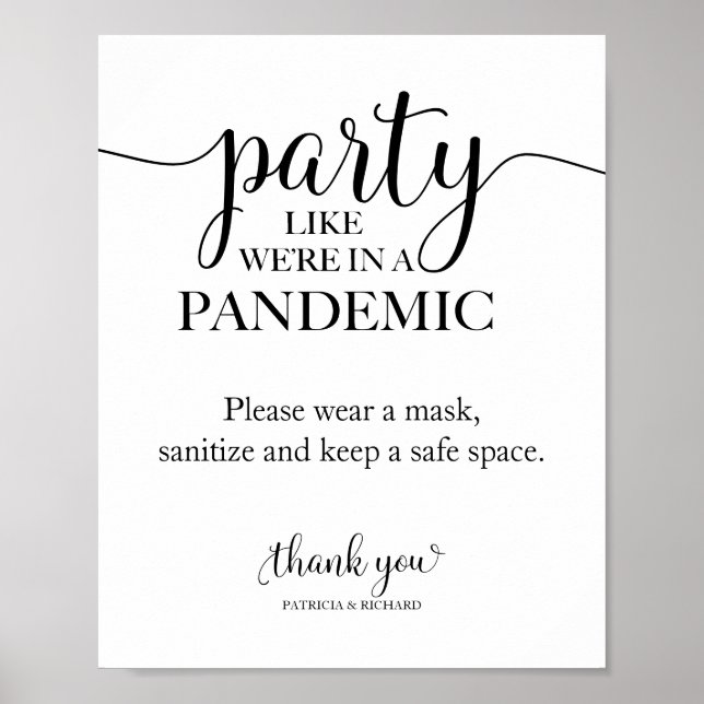 Festeja Como Si Estuviéramos en una Pandemia Señal (Frente)