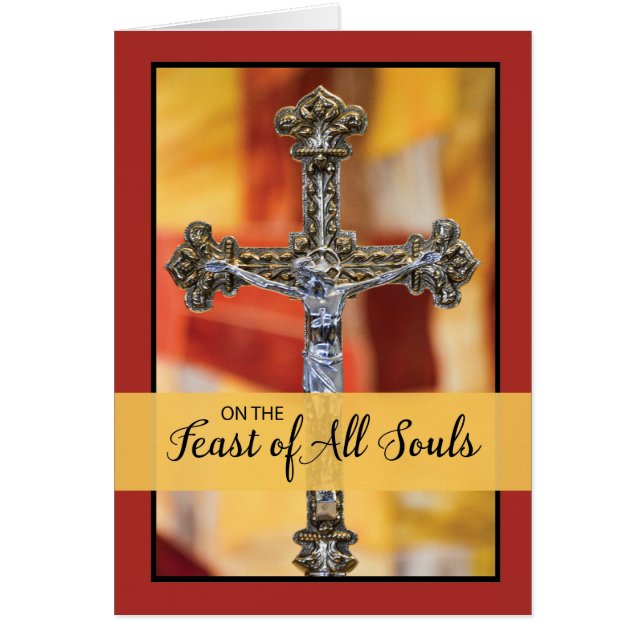 Festín de todas las almas Crucifix con respaldo de (Frente)