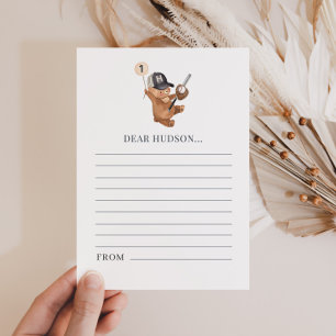 Festiva 1.ᵉʳ Bear de Béisbol de cumpleaños - Tarjeta de la