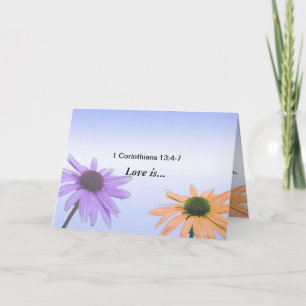 Festiva 1 Corintios 13:4-7 Tarjeta de amor
