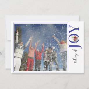 Festiva 1 FOTO de la TARJETA DE NAVIDADES BLANCOS - JOY