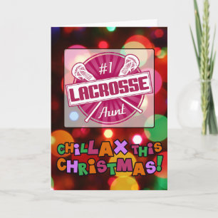 Festiva #1 Tarjeta de Navidades de la tía Lacrosse
