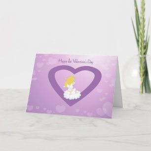 Festiva 1r Tarjeta del ángel del el día de San Valentín