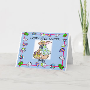 Festiva 1ra tarjeta de pascua del bebé