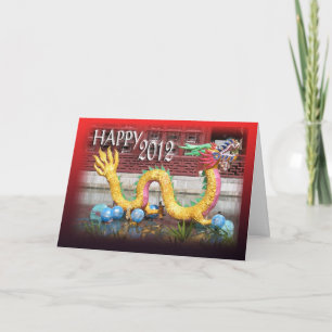 Festiva 2012 años de la tarjeta china del Año Nuevo del
