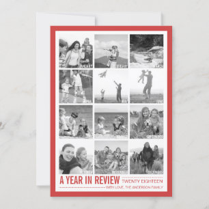 Festiva 2018 Año de revisión de tarjeta de vacaciones de 1