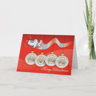 Festiva 2021, P-51 mustang, tarjeta de Navidades, texto ed