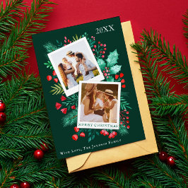 Festiva 2 Foliage de la tarjeta de Navidades de la familia