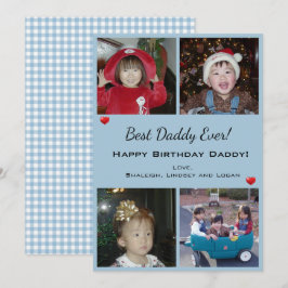 Festiva 4 Collages de fotos Feliz Cumpleaños Mejor Tarjeta