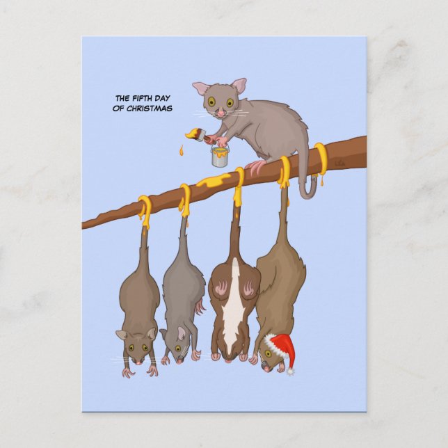 Festiva 5.ª postal del Día de los Navidades (5 anillos dor (Anverso)