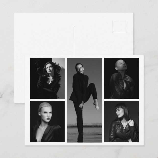 Festiva 5 Postal de saludo editable (Anverso / Reverso)