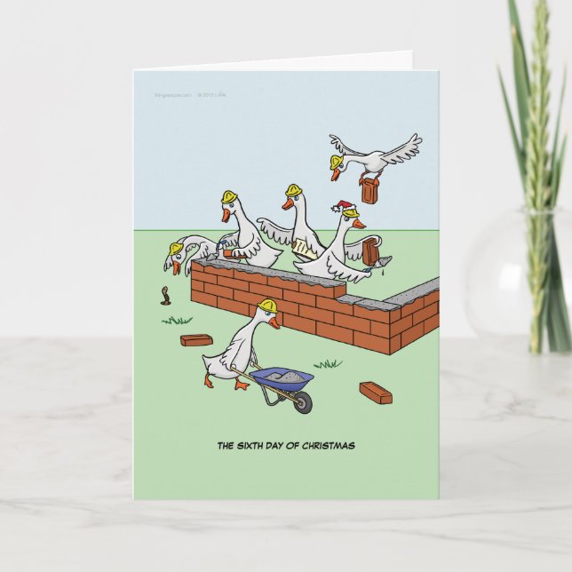 Festiva 6.ª tarjeta de Navidades (seis grifos a-lays) (Anverso)