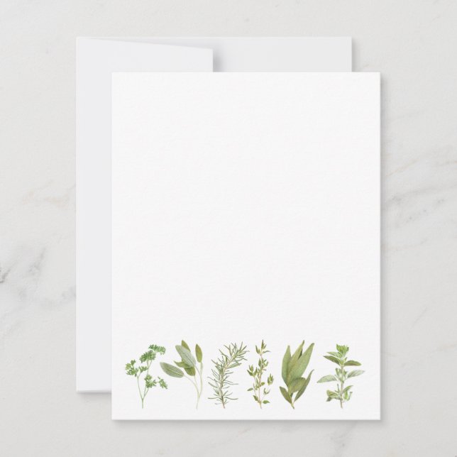 Festiva 6 HERBS FRESCA 4.25x5.5 Tarjeta plana en blanco (Anverso)