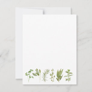 Festiva 6 HERBS FRESCA 4.25x5.5 Tarjeta plana en blanco