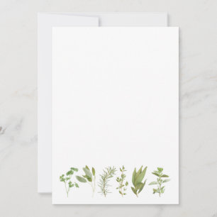 Festiva 6 HIERBAS FRESAS Tarjeta Plana en Blanco 5x7