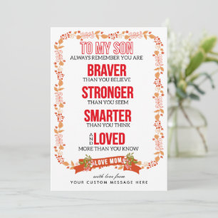 Festiva A la tarjeta de Personalizado Inspiradora de mi hi