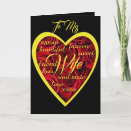 Festiva A Mi Esposa Bonita Tarjeta De Palabras