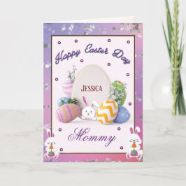 Festiva A Mi Mamá En La Tarjeta De Vacaciones De Pascua