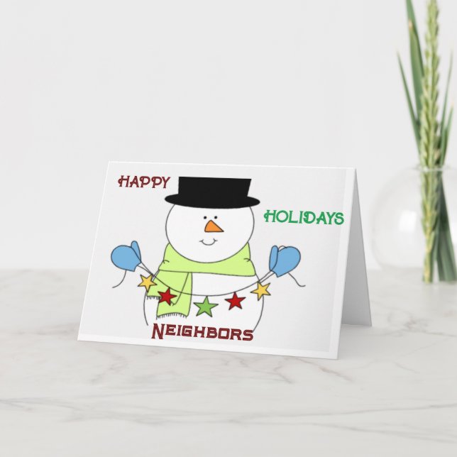 Festiva A MI O A NUESTRO "VECINO" en la tarjeta de vacacio (Anverso)