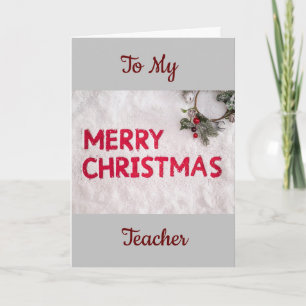 FESTIVA A MI **PROFESOR** EN TARJETA DE NAVIDADES